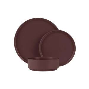Berlinger Haus Leonardo Collection 18 részes tányérkészlet, bordeaux színben, BH 10007 - Tálalás