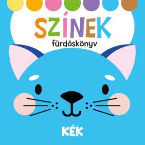 Színek fürdőskönyv, kék macska, színfelismerés, fürdőidő szórakozás - Pancsolókönyv