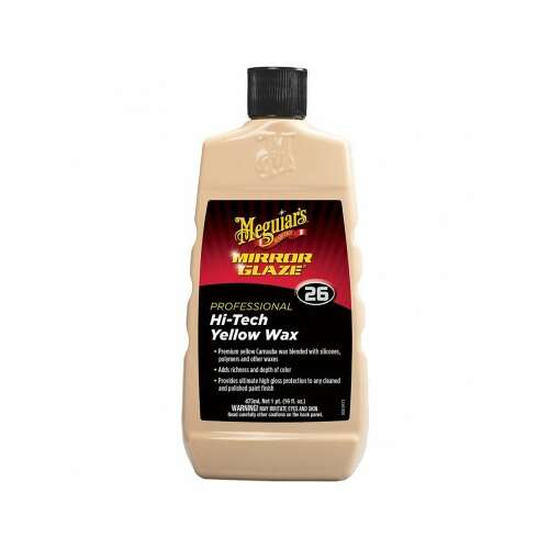 Meguiar's Mirror Glaze Hi-Tech Yellow Wax, 473ml car wax bottle