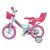 Dino Bikes Unicorn 12 Zoll Kinderfahrrad mit Korb, Stützrädern und Puppenträger