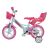 Dino Bikes Unicorn 12 Zoll Kinderfahrrad mit Korb, Stützrädern und Puppenträger