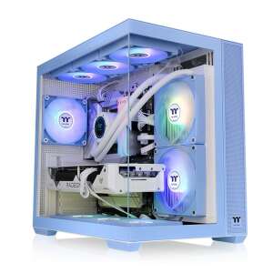 Thermaltake View 380 TG ARGB Hydrangea Blue PC Ház alkatrészekkel - Számítógépház