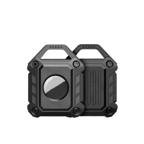 Suport negru AirTag, breloc, pentru chei, genți, haine, rezistent la șocuri, durabil, cu buclă, pentru Apple AirTag