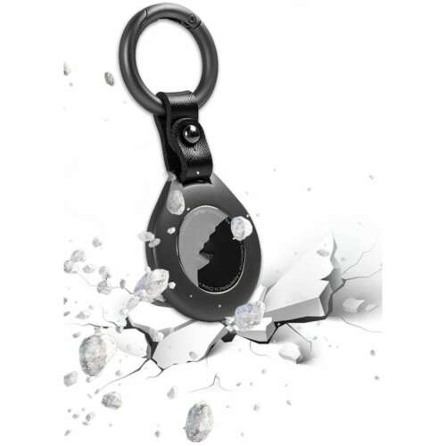 Kovový kľúčenka THD pre Apple AirTag, čierna