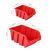Pepita XL Tool wall with 86 holders and 46 boxes 230,4x78cm #black-red 139533428
