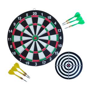 Darts Tábla - Fémkeretes - 36,5 cm - 6 Nyíllal