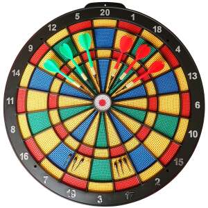 Darttábla 45cm, puha hegyű dartshoz, 6 darab dartsal - Darts