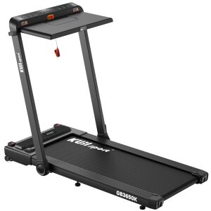 KULIport GB3650K foldable treadmill with desk, angled view - Treadmill