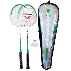 Badminton Set - 2 Rackets + Basket + Bag 122202182 - Badminton Racket, Shuttlecock, and Equipment