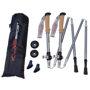 KUBI SPORT 5 részes összecsukható túrabotok kiegészítőkkel, pár - Túrabot