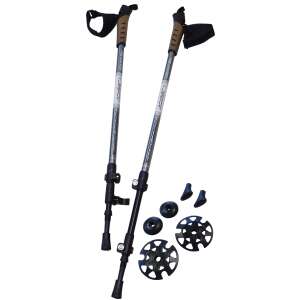 Trekking Botok Gyorskioldóval - Alumínium Grafit - 140cm