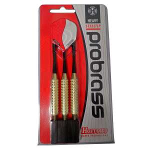 Harrows STEEL PROBRASS HEAVY darts, 3 darabos csomag, sárgaréz, acél hegyű - Darts nyíl