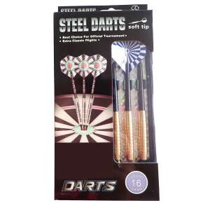 Puha darts ORION 16g acél hegyű darts, 3 darabos készlet szár és tollal, legjobb választás hivatalos versenyekre - Darts nyíl