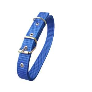 Guler albastru pentru câini, 60 x 2,5 cm, din material textil durabil - Coliere pentru animale de companie
