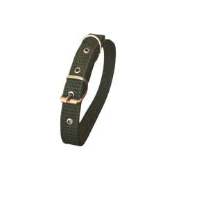 Guler pentru câini verde închis, 60 x 2,5 cm, din material textil durabil, cu cataramă metalică - Coliere pentru animale de companie
