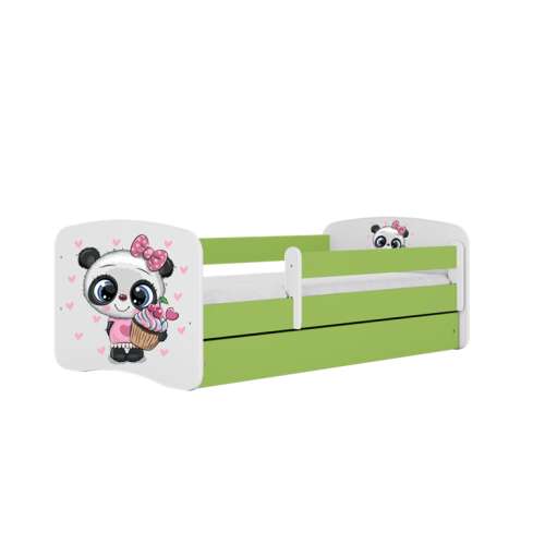 Babydreams zöld panda ágy fiók nélkül, matrac nélkül 140/70