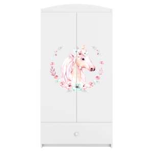 Babydreams white wardrobe with unicorn design, perfect for a girl's bedroom - Kids' Wardrobe