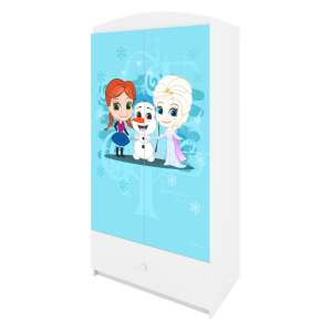 Babydreams Frozen wardrobe with Elsa, Anna and Olaf, white with blue doors - Kids' Wardrobe