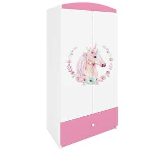 Babydreams pink unicorn wardrobe, 3/4 view - Kids' Wardrobe