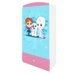 Babydreams gardrób Jégvarázs motívummal, Anna, Elsa és Olaf, rózsaszín és kék, gyerek gardrób - Gyerek szekrény
