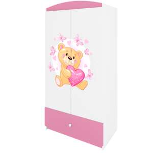 Babydreams rózsaszín gardrób mackó és pillangó mintával - Gyerek szekrény