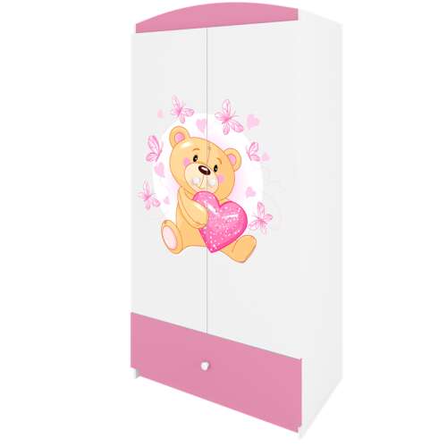 Babydreams rózsaszín gardrób mackó és pillangó mintával