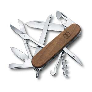Victorinox Huntsman Wood Svájci bicska 13 szerszámmal, beleértve a kést, fűrészt, ollót, konzervnyitót, sörnyitót, csavarhúzót és dugóhúzót - Victorinox