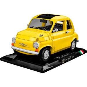 LEGO Fiat 500 Abarth 595, 1:12 Modell im Maßstab, gelber Wagen, Bausteine, Sammlerstück - Cobi