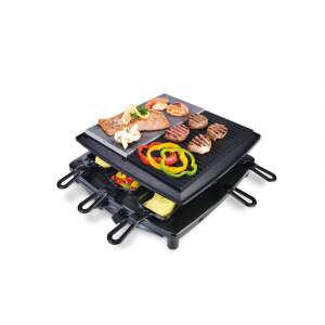 Steba Raclette RC 4 Plus Elektro-Grill mit Raclette-Funktion, zeigt die Grillplatten und Raclette-Pfannen - Tischgrills und Waffeleisen