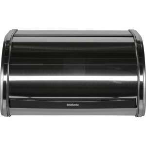 Brabantia Roll Top Bread Box 646889, 11 l, 31,6x26,5 cm, Structura speciala, Otel inoxidabil/mat