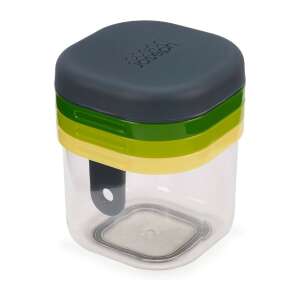 Joseph Joseph Multi-Prep Mini 3 az 1-ben ételkészítő készlet, zöld és szürke színben, átlátszó tartállyal - Kézi aprító, Kézi mixer, Gyümölcscentrifuga és préselő és Elektromos tésztagép