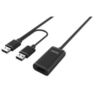 UNITEK Y-278 USB kábel 10M USB 2.0 2 x USB A USB A Fekete - Unitek