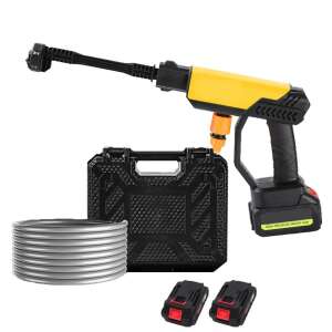 Yongwei vezeték nélküli nagynyomású autómosó készlet 2 akkumulátorral, 300W, 20 bar, 6 az 1-ben állítható fúvóka - Prolight