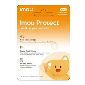 IMOU Protect Basic Annual Plan for 1 Camera, 7-day cloud storage, device health guard, security report - Smart device