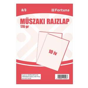Fortuna A3 Műszaki Rajzlap, 170g, 10 Lap - Fortuna