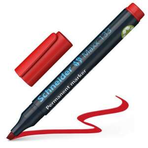 Schneider Maxx 133 Permanentmarker, rot, abgeschrägte Spitze - Marker