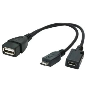 Gembird USB A - USB micro B F/M dátový kábel 0,15m OTG čierny A-OTG-AFBM-04 133862179 - Káble