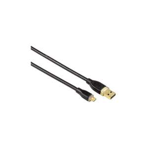 Hama Micro USB Adapterkabel, 1,8m, schwarz