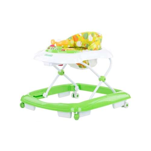 Chipolino Rolly bébikomp zöld-sárga mintával, kormánykerékkel, zenélő panellel és egyéb interaktív elemekkel