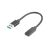 Black Lanberg USB Type-C Female to USB Type-A Male Adapter