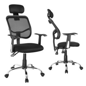 Ergo Office ER-413 Ergonomischer Bürostuhl - Schwarz, Gesamtansicht - Bürostuhl und Schreibtische