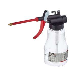 YATO oiler can, 220 cm3 plastic container, manual greaser, oil dispenser, lubrication tool - Yato
