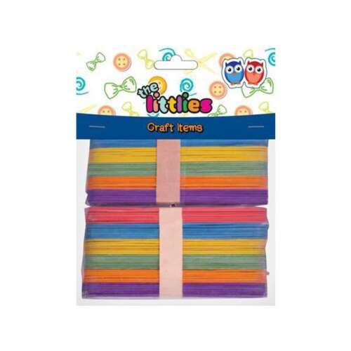 The Littles kézműves cikkek 80 db színes fa kézműves pálca - Luna