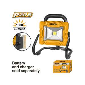 INGCO P20S 1800 Lumenes újratölthető LED munkalámpa, akkumulátor és töltő külön kapható - Munkalámpa