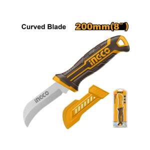 INGCO 200 mm-es (8 hüvelyk) ívelt pengéjű kábelvágó kés védőtok - Szerszámkés