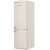 Side view of Vestfrost VR-FB373-2E2BG beige retro refrigerator with freezer