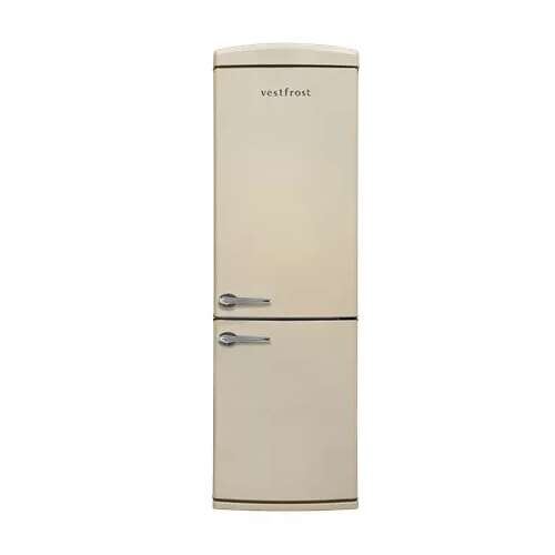 Vestfrost VR-FB373-2E2BG beige retro refrigerator with freezer
