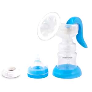 Esperanza ECM002B Bebe manual breast pump, white and blue, with bottle and accessories - Babies & Toddler