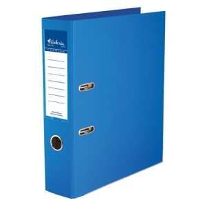 Victoria Premium 75mm A4 Gyűrűs mappa, Kék, PP/PP, élvédős sínnel - Gyűrűs mappa