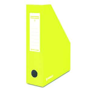 DONAU 80mm Lemon Yellow Cardboard Magazine File - Magazine file